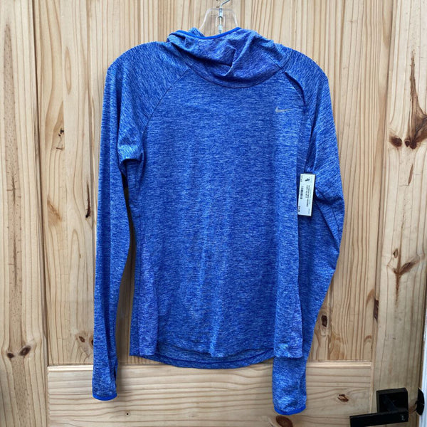 WOMENS NIKE HOODED SHIRT BLUE S