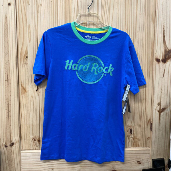 MENS HARD ROCK ROYAL BLUE/GREEN SHIRT S NWT