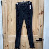 WOMENS FLYING MONKET BLACK DENIM DIST. JEANS 27