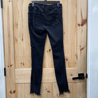 WOMENS FLYING MONKET BLACK DENIM DIST. JEANS 27