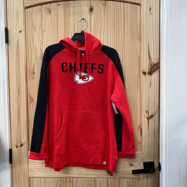 MENS KC CHIEFS RED/BLK HOODIE XL