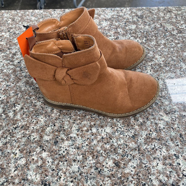 GIRLS BABY GAP DK TAN ANKLE BOOTS 10