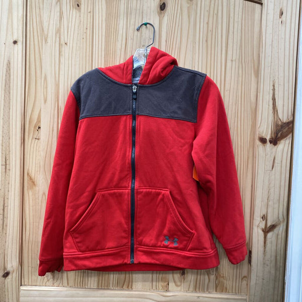 BOYS UNDER ARMOUR JACKET RED/GREY YLG 12