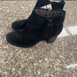 WOMENS BORN BLACK ANKLE BOOTS 9M