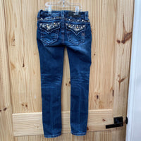 GIRLS MISS ME DK DENIM JEANS 8