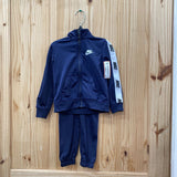 BOYS NIKE 2PC SET NAVY BLUE/WHITE/BLK 3T