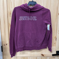 WOMENS JUST DO IT PLUM PURPLE HOODIE L