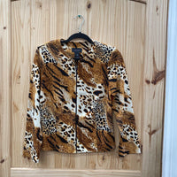 WOMENS INVESTMENTS PETITES LEOPARD/CHEETAH BLAZER PS