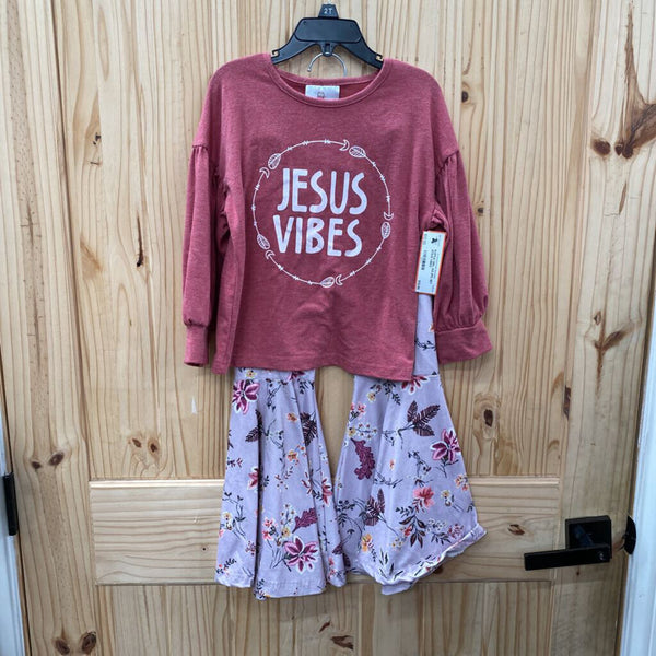 RUFFLE GIRL 5/6 2PC SET JESUS VIBES