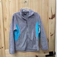 GIRLS THE NORTH FACE JACKET GREY/SKY BLUE L 14/16