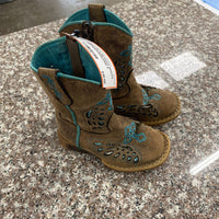 GIRLS BLAZIN ROXX BOOTS BROWN/TURQUOISE 6