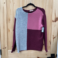 WOMENS MAGNOLIA PINK/WINE/GREY SWEATER M