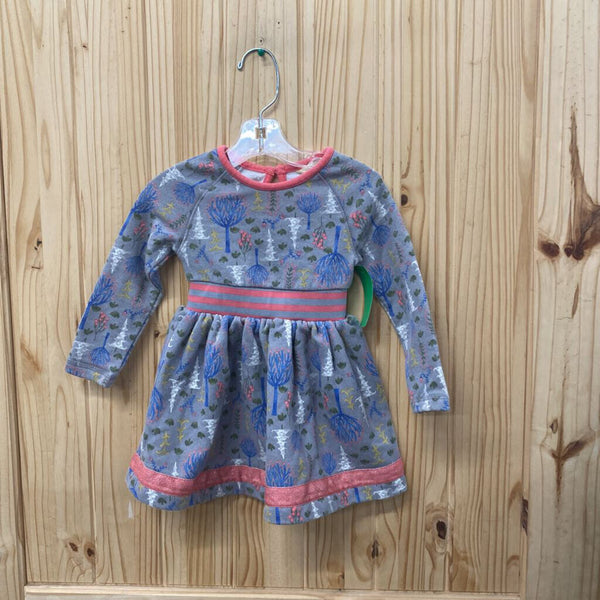 GIRLS MATILDA JANE GREY/PINK/BLUE SWEATER DRESS W/TREES 2T