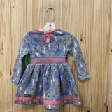 GIRLS MATILDA JANE GREY/PINK/BLUE SWEATER DRESS W/TREES 2T