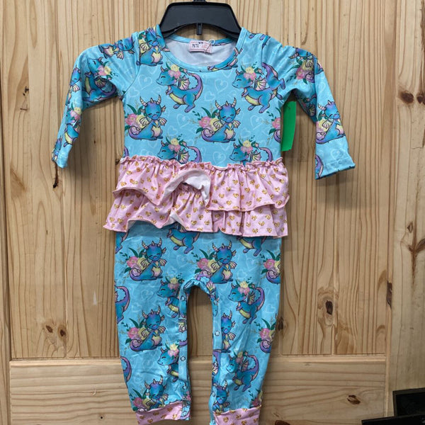 GIRLS PETE & LUCY DRAGON ROMPER 18/24M NWT