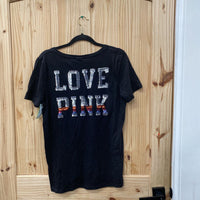 WOMENS VS PINK BLACK SHIRT L