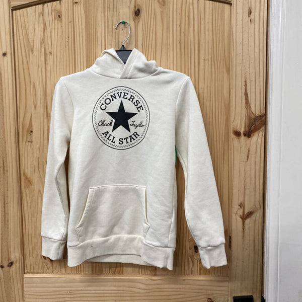 CONVERSE WHITE/BLK HOODIE L 12