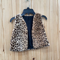 GIRLS LEOPARD VEST S 5/6