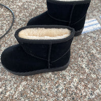 GIRLS BLACK ANKLE BOOTS 26 9.5 LIKE NEW