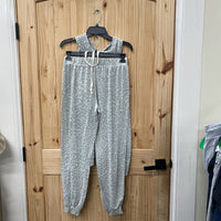 WOMENS 143 STORY 2PC SET GREY LEOPARD L