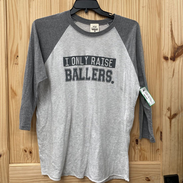 WOMENS I ONLY RAISE BALLER LT GREY LS SHIRT XL