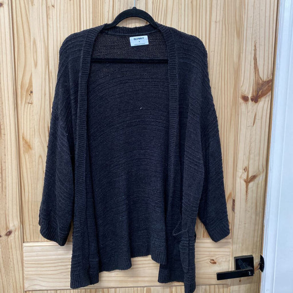 WOMENS OLD NAVY BLACK CARDIGAN M