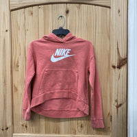 GIRLS NIKE HOODIE DK MAUVE/WHITE L 8