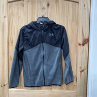 BOYS UNDER ARMOUR JACKET GREY/BLK YLG 12