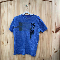 BOYS UNDER ARMOUR BLUE/BLK SHIRT YMD 7