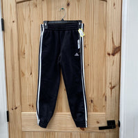 GIRLS ADIDAS SWEATPANTS BLK/WHITE XS 6/6X NWT