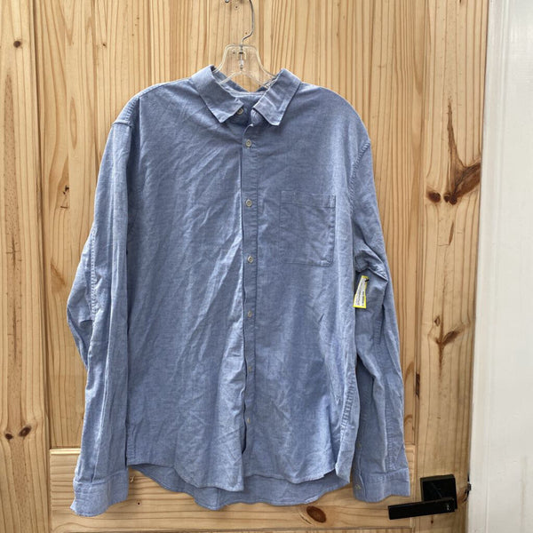 MENS LULULEMON LS LINEN BUTTON UP SHIRT L