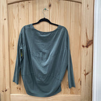 WOMENS LULULEMON DK GREEN LS SHIRT M/L