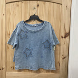 WOMENS JANE + DELANCEY LINEN 2PC SET W/STARS M