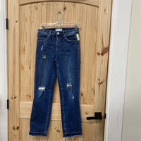 WOMENS RISEN DENIM DIST. JEANS 5