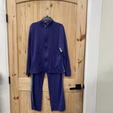 WOMENS LANDS END 2PC SET PURPLE/TEAL M