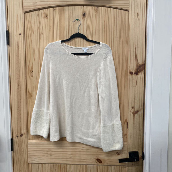 WOMENS J.JILL IVORY SWEATER L