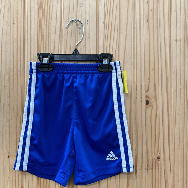 BOYS ADIDAS ROYAL BLUE/WHITE SHORTS 4