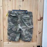 MENS NO BOUNDARIS CAMO CARGO SHORTS 36