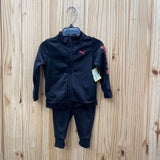 BOYS PUMA 2PC SET BLK/RED 12M