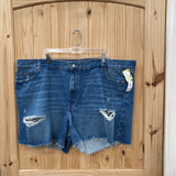 WOMENS OLD NAVY DENIM DIST. SHORTS 24 NWT