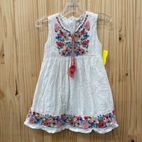 GIRLS ARTISAN NY WHITE FLORAL DRESS 2T