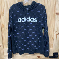 MENS ADIDAS HOODIE BLK/WHITE L