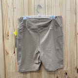 WOMENS MONO B TAUPE BIKER SHORTS 2XL NWT