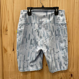 WOMENS MONO B SKY BLUE BIKER SHORTS XL NWT