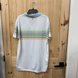 MENS PUMA POLO SHIRT ORANGE/LIME/BLUE XL