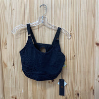 WOMENS MONO B BLK LEOPARD BRA XL NWT
