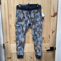 WOMENS MONO B TEAL/BROWN/GREY JOGGERS 1XL NWT