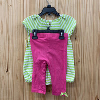 GIRLS BONNIE JEAN 2PC SET PINK/LIME W/FLAMINGO 3T