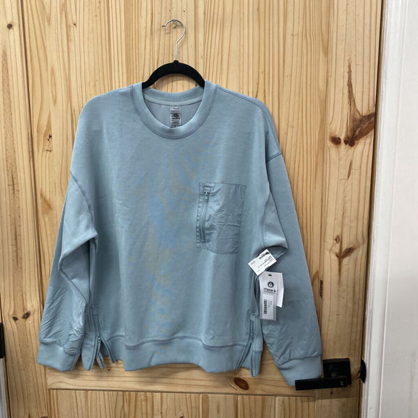 WOMENS MONO B TEAL LS SHIRT L NWT