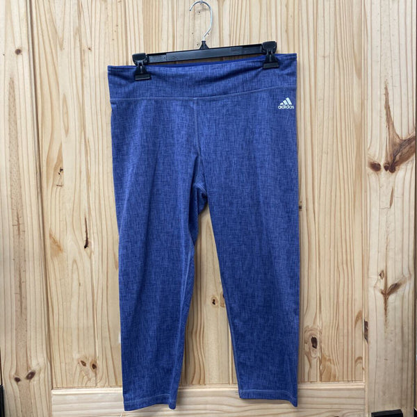 WOMENS ADIDAS LEGGINGS BLUE L